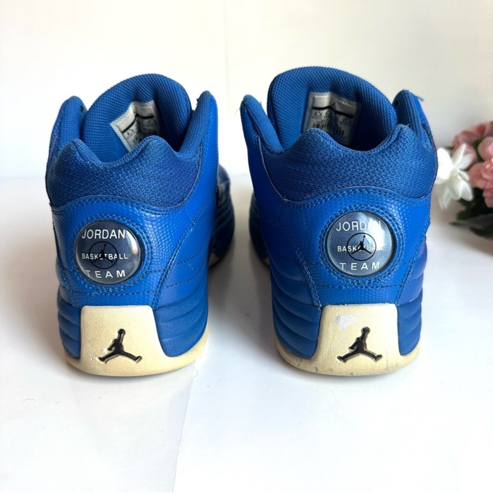 Jordan Jumpman Team 1 Sport Blue/White-Black Lace Up Sneakers - Picture 5 of 15